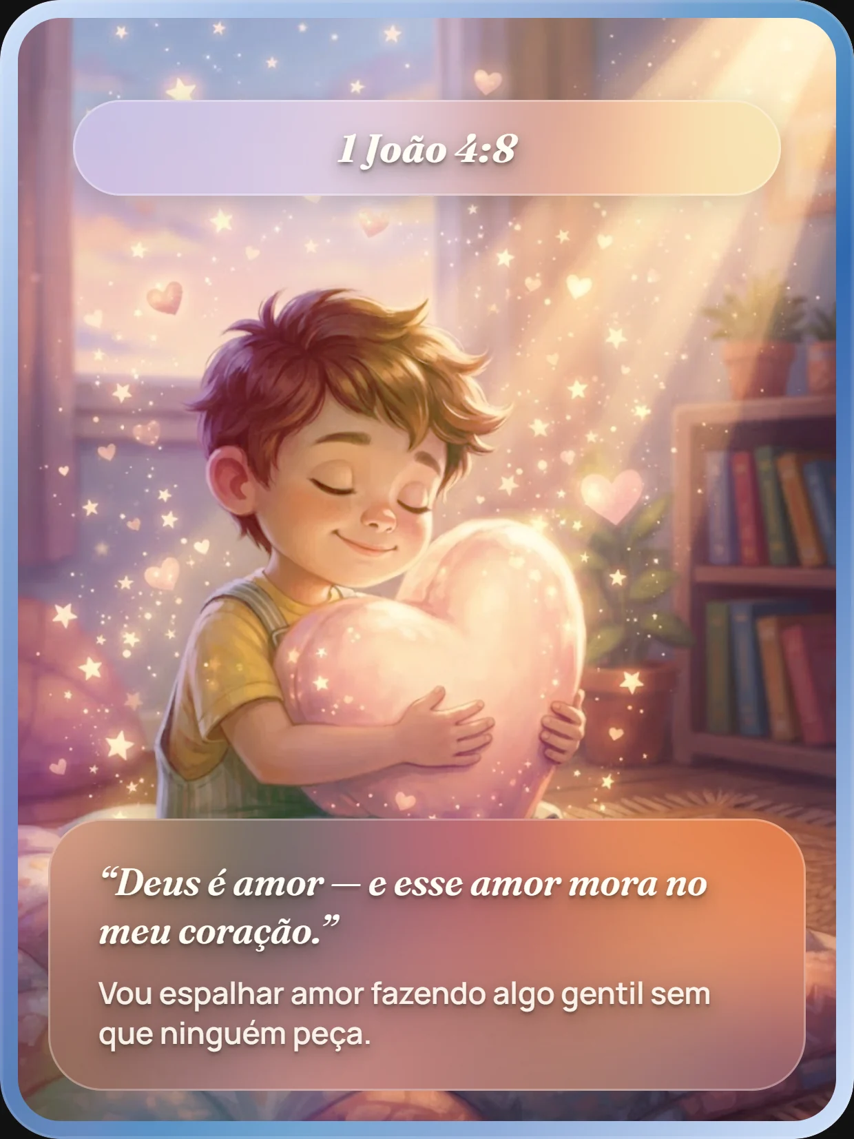Card finalizado sobre o amor de Deus